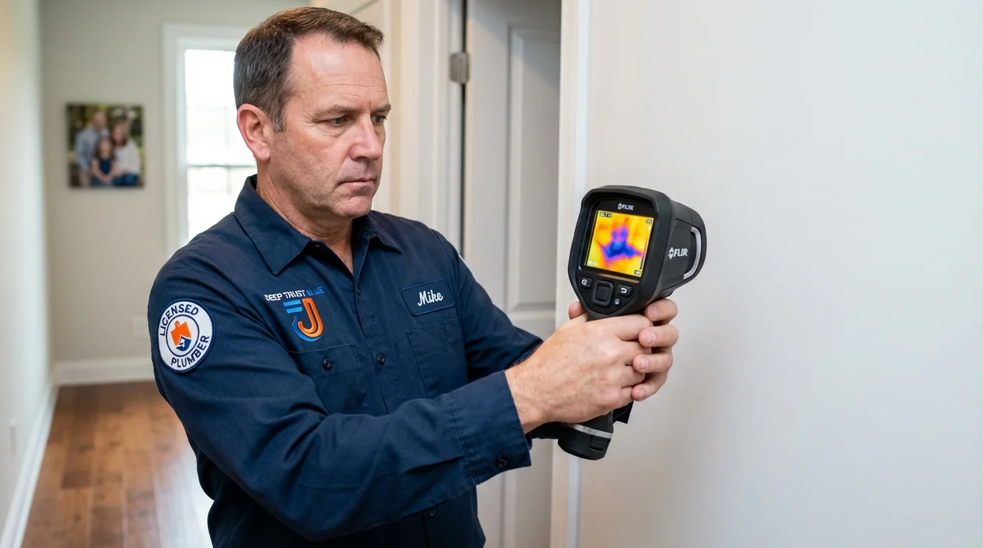 Thermal imaging leak detection by Johns Plumbing LLC in Dennis Port