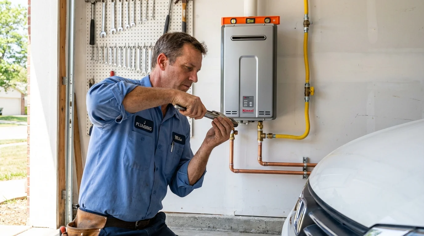 Tankless water heater installation by a Johns Plumbing LLC plumber in Dennis Port